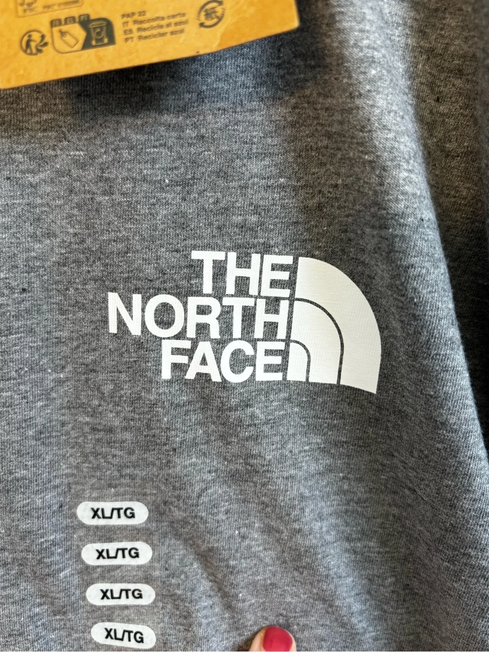 The North Men’s Evolution Short Sleeve Gray Tee Sz XL. NWT
